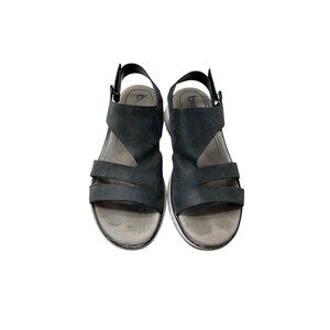 Bionica Airmont Slide Sandals Slip On Black Leather Soft Cushion Women’s 9.5